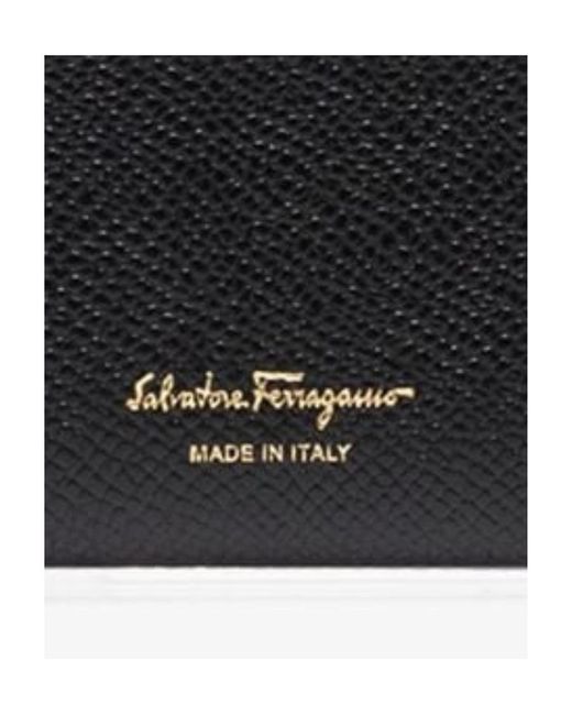 Ferragamo Black Ferragamo Gancini Credit Card Holder