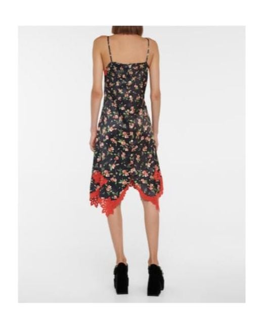 Rabanne Red Floral Printed Midi Dress