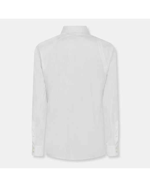 McQueen White Long-Sleeved Shirt for men