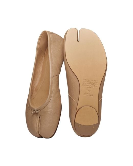 Maison Margiela Brown Tabi Ballerina
