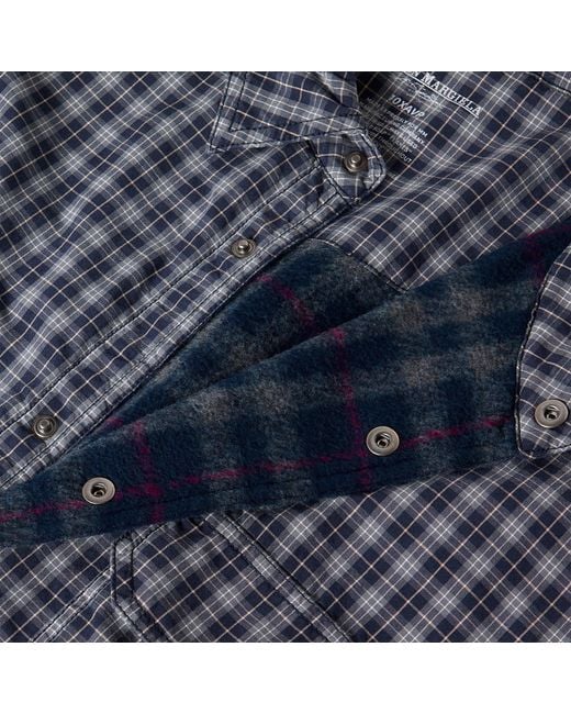 Maison Margiela Blue Mmm Check Rev Jkt for men