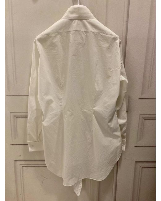 Maison Margiela White Long-Sleeved Buttoned Shirt