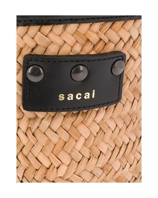 Sacai Black Paglia Mini Shoulder Bag