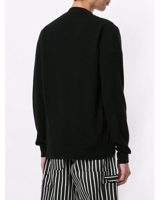 COMME DES GARÇONS PLAY Black Embroidered Logo Cardigan for men