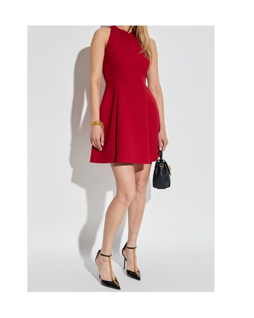 Versace Red Wool Blend Dress