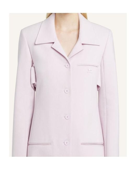 Courreges Pink Courrèges Heritage A-Line Coat