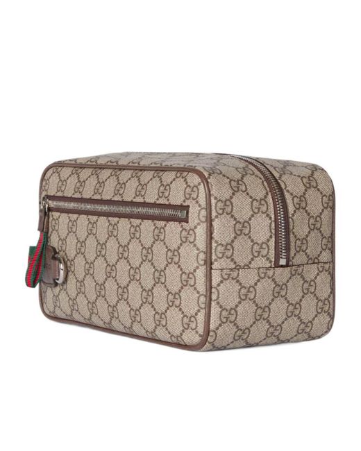 Gucci Brown Medium Gg Toiletry Case