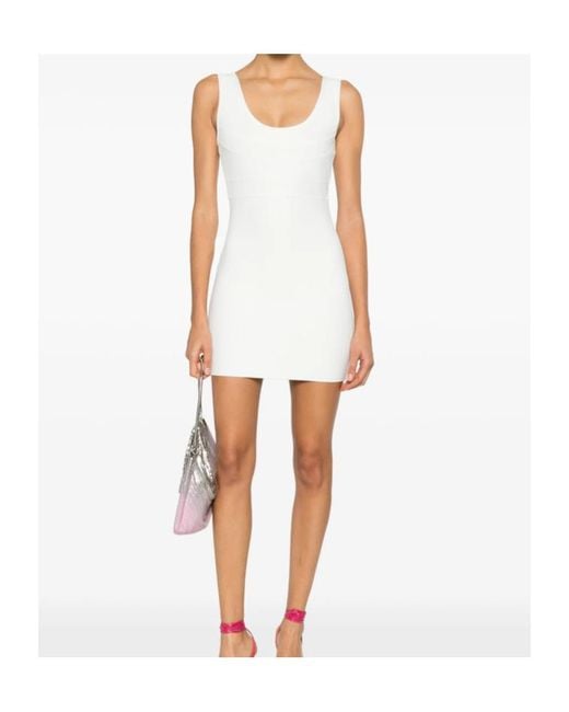 Hervé Léger White Amara Mini Dress