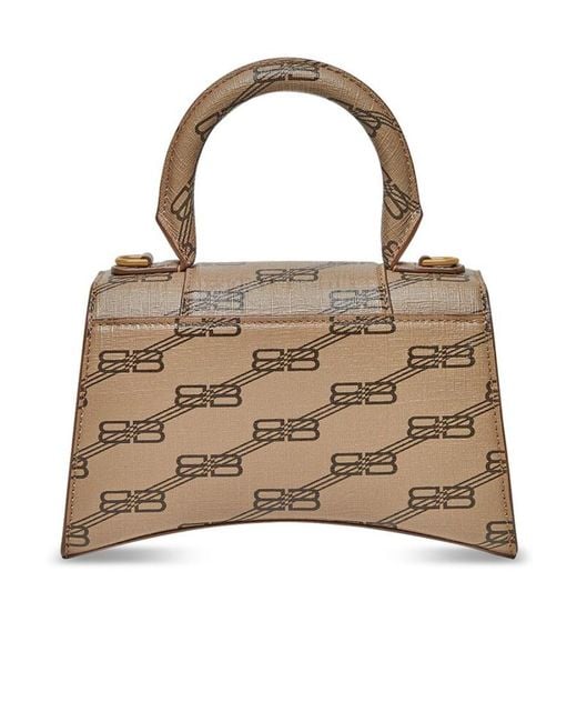Balenciaga Brown Hourglass Monogram Xs Shoulder Bag