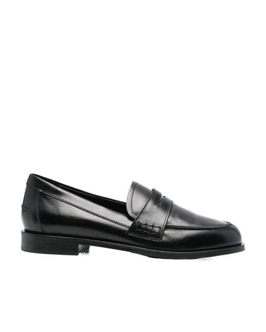 Aeyde Black Oscar Penny-Slot Leather Loafers
