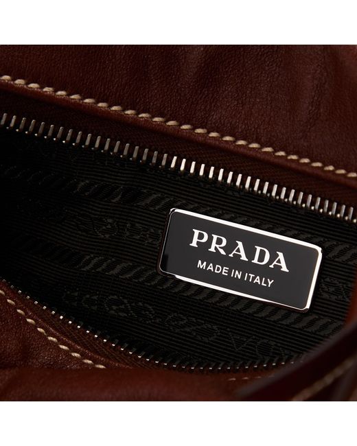 Prada Brown Vintage Soft Leather Tote Bag