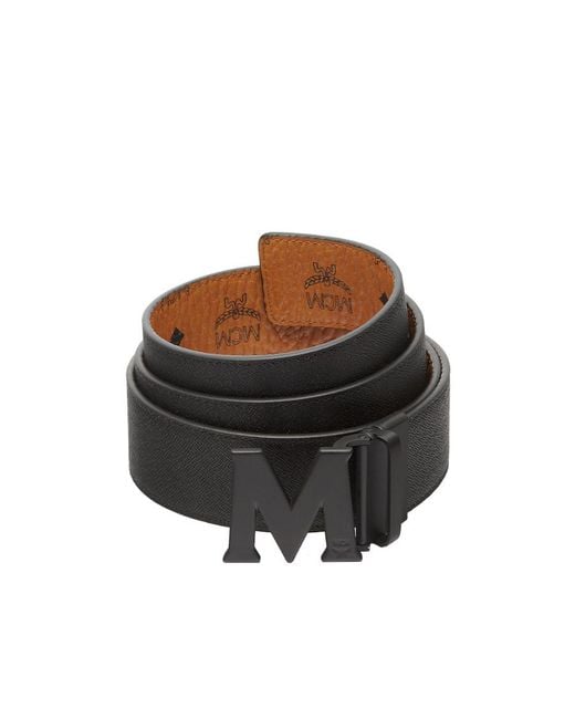 MCM Multicolor Logo Double-Sided Belt for men