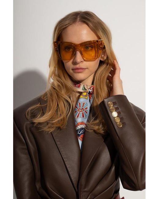 Balmain Metallic Logo Sunglasses