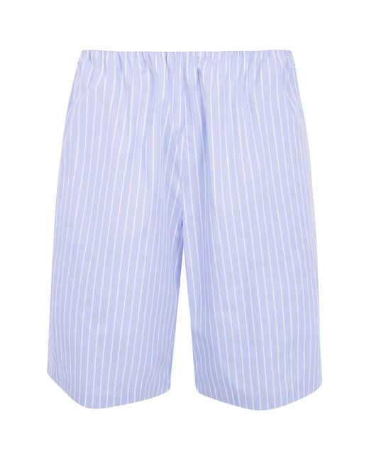 Frankie Shop Blue Striped Shorts