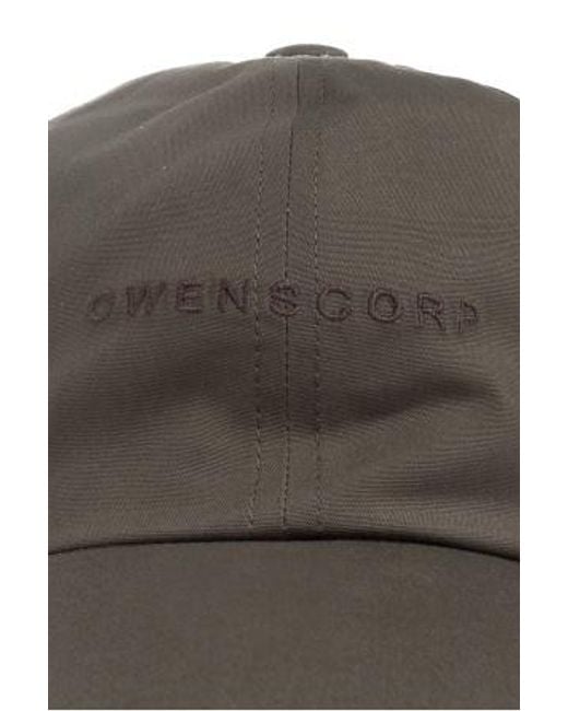 Rick Owens Brown Logo Embroidered Baseball Cap for men