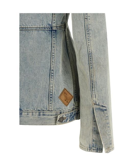 Haikure Blue Temple Fitted Denim Jacket