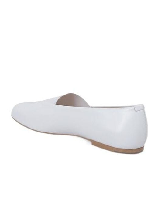 Jil Sander White Elyss Ballerina Shoes