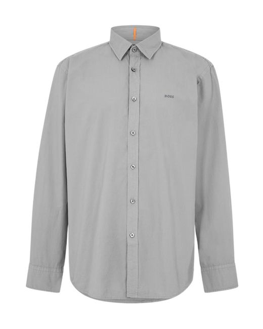 Boss Gray Long-Sleeve Shirt for men
