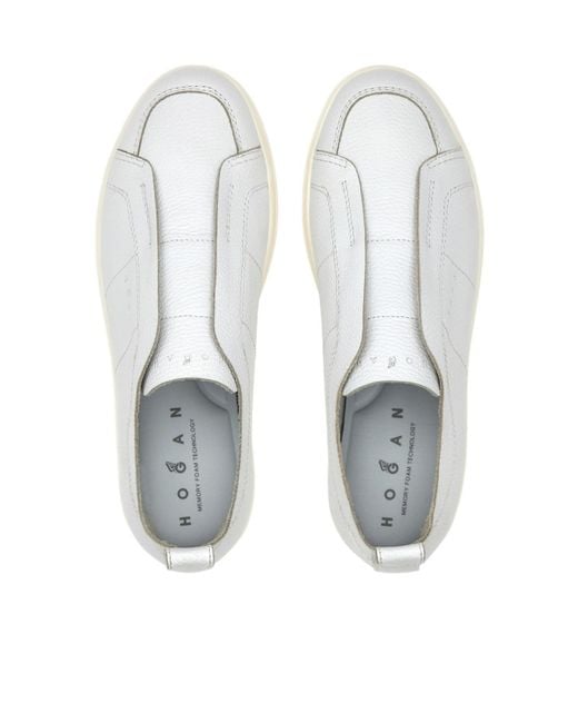 Hogan White H-Tv Low-Top Sneakers for men