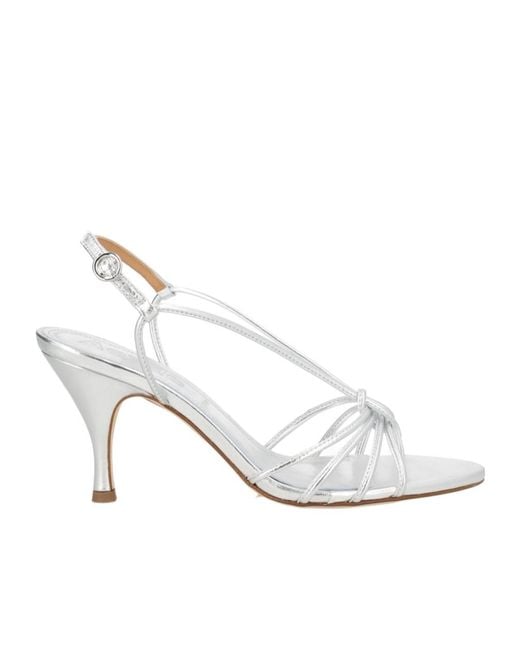 Aeyde White Solange Knot-Detailed Sandals
