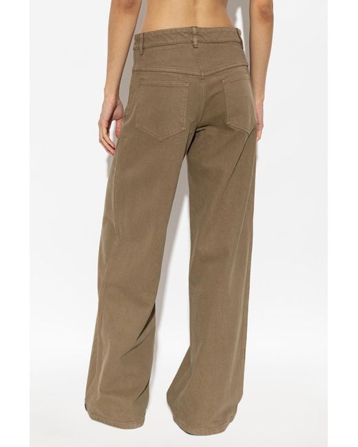Christopher Esber Natural Straight-Leg Jeans With Belt Loops