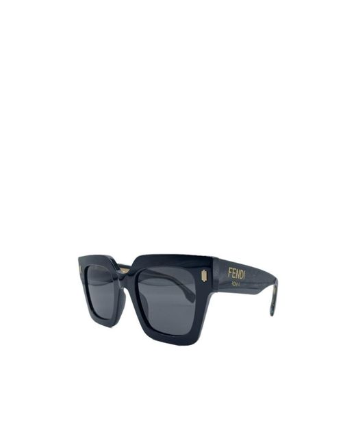 Fendi Blue Eyewear Square Frame Sunglasses