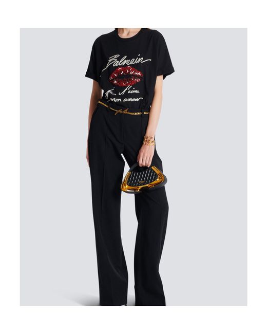 Balmain Black T-Shirts