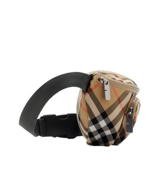 Burberry Multicolor Checked Ekd Motif Small Belt Bag for men