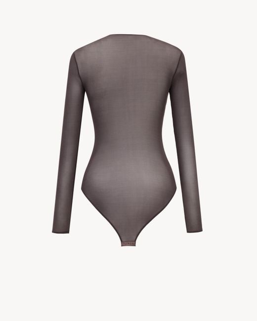 Saint Laurent Brown Crewneck Bodysuit