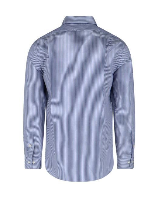 Polo Ralph Lauren Blue Slim Fit Striped Shirt for men