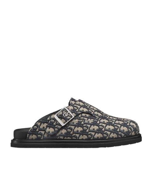 Dior Brown Tears Aqua Pattern Mules for men