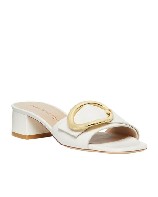 Stuart Weitzman Natural Benni 35 Slide Sandals