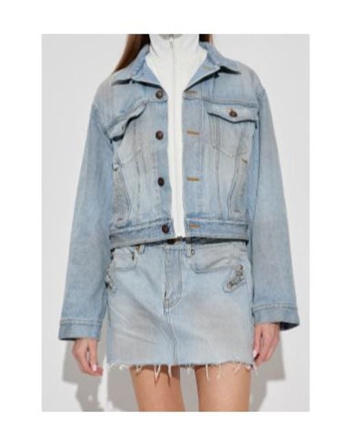 Balenciaga Blue Layered Denim Jacket