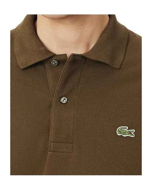 Lacoste Brown Classic Fit L.12.12 Original Polo Shirt for men