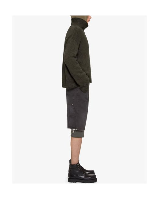 Givenchy Green Turtleneck Oversized Knitted Jumper for men