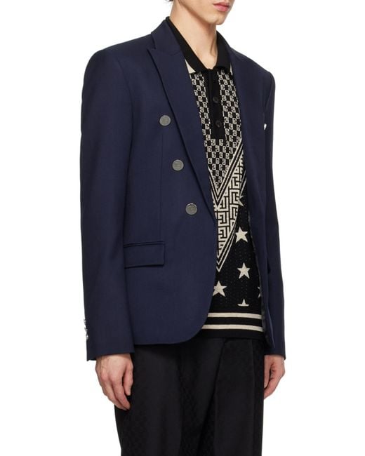 Balmain Blue Paris Blazer for men