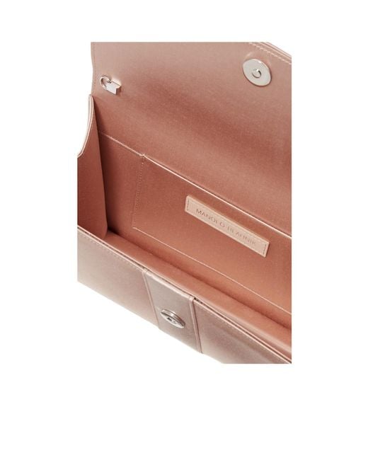 Manolo Blahnik Natural Crystal-Embellished Satin Clutch