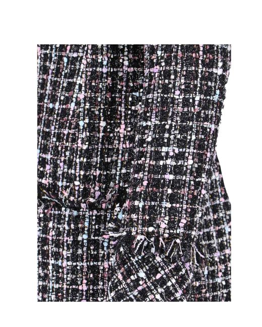 Balmain Black Single Breasted Tweed Jacket