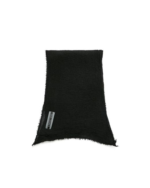 Our Legacy Black Cottage Crinkle Scarf for men
