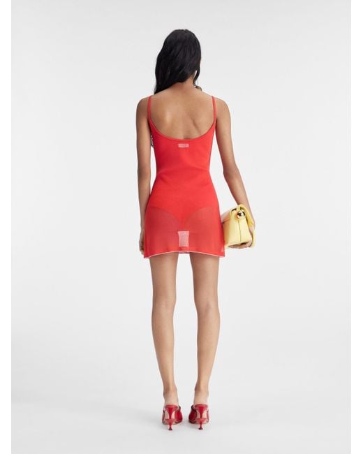 Jacquemus Red La Robe Maille Minidress