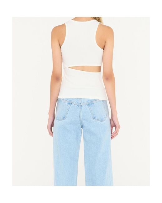 Christopher Esber White Arc Stone Tank Top