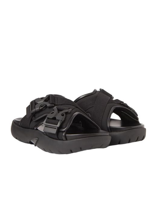 Bottega Veneta Black Snap Slides