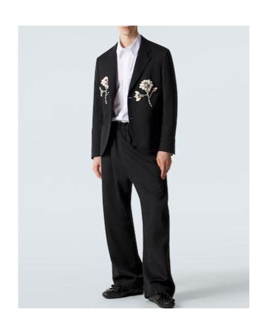 Simone Rocha Blue Embellished Blazer for men