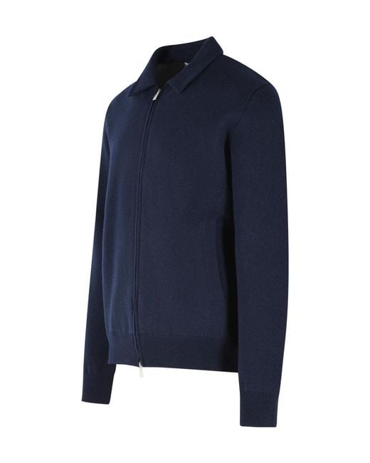 Lardini Blue Long Sleeved Zip-Up Jacket for men