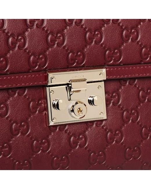 Gucci Red Padlock Medium Shoulder Bag