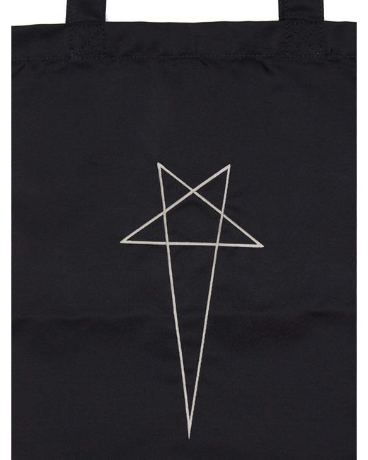 Rick Owens Black Top Handle Tote Bag
