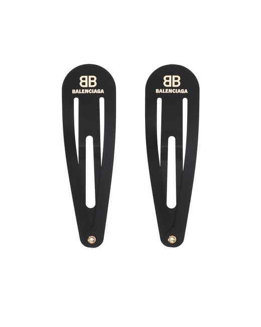 Balenciaga Black Holli Xxl Snap Clip Set
