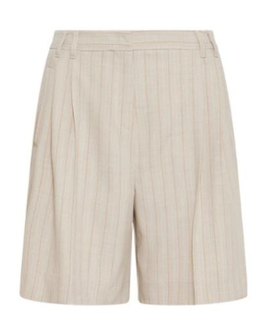 Marella Natural Stretch Canvas Bermuda Shorts