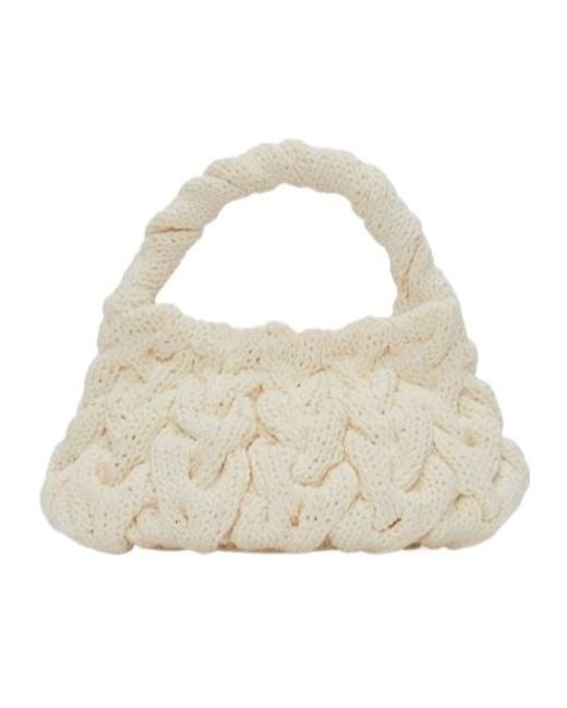 J.W. Anderson White Jw Anderson Cable Knit Tote Bag