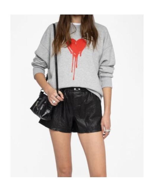 Zadig & Voltaire White Oscar Heart Sweatshirt